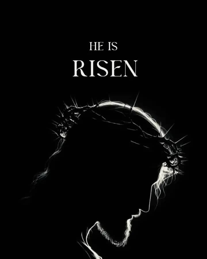 He Is Risen

Black as the grave.  
Silent as Saturday.  
Only an outline left —…