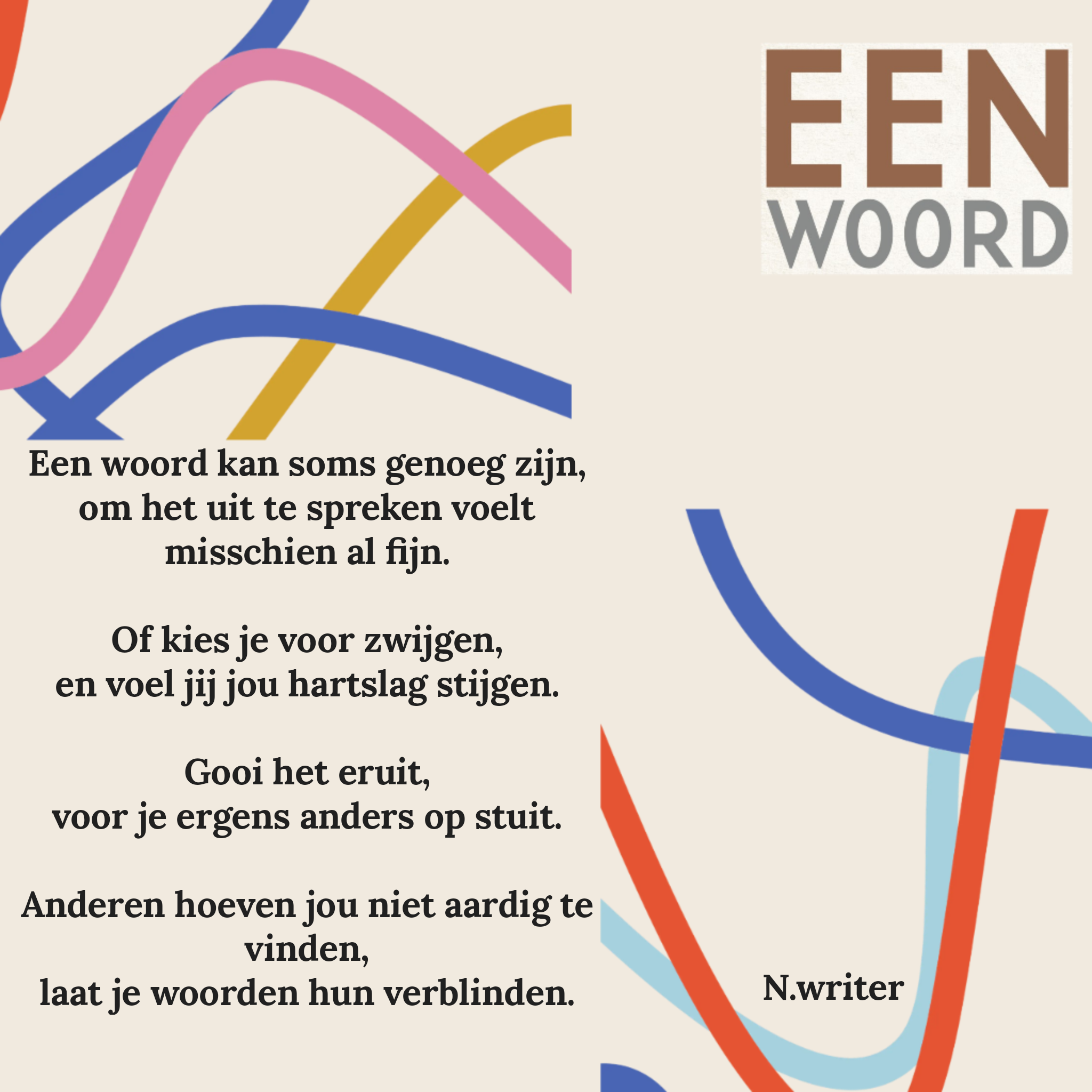Een woord: