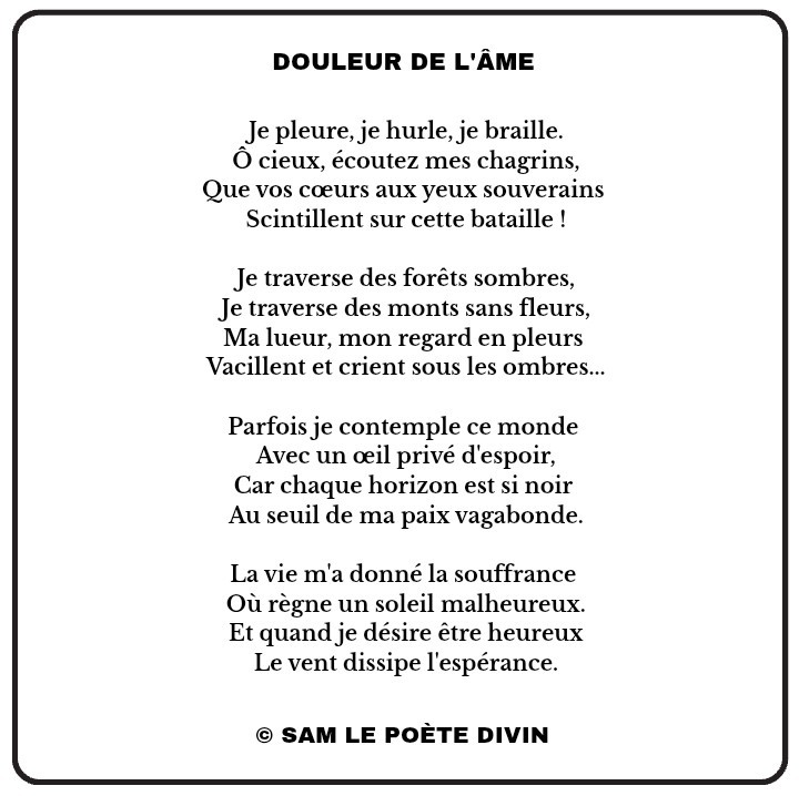 DOULEUR DE L'ÂME