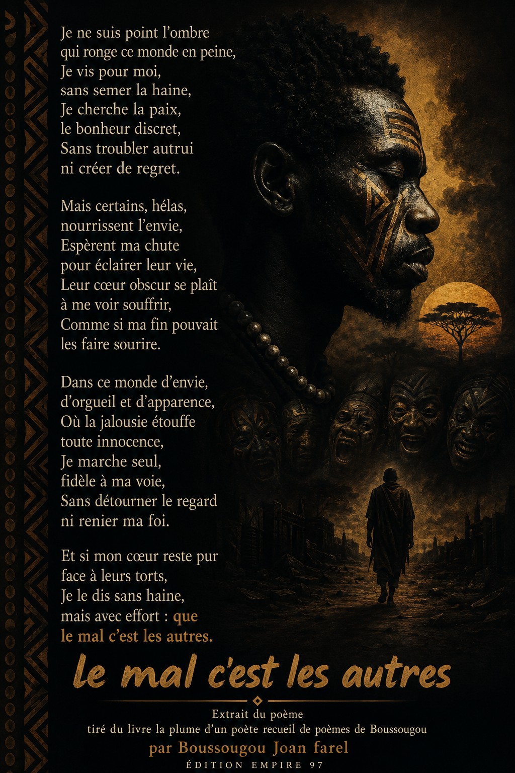 Poème intitulé le mal c'est les autres dans un monde emprise par les critiques…