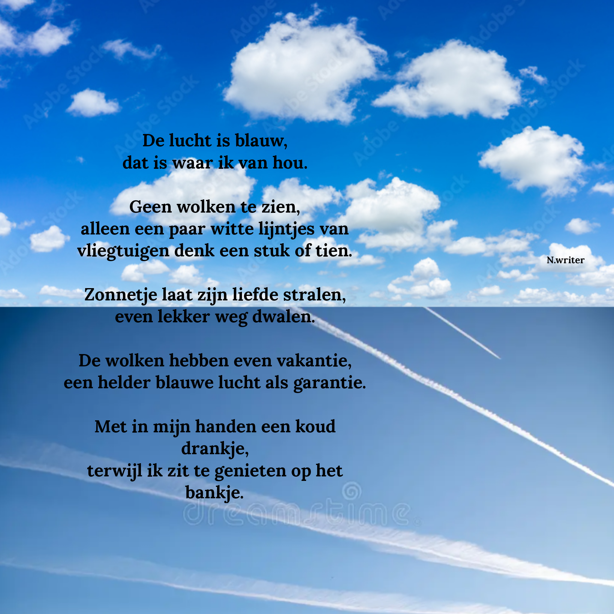Lucht en wolken: