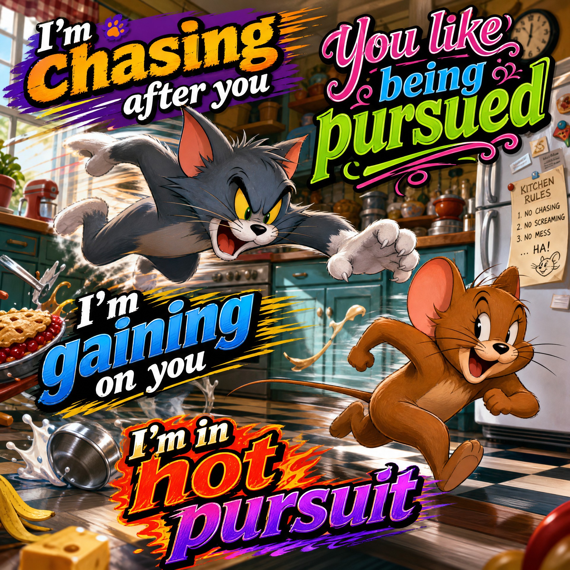 Pursuit

It's me.....

I'm chasing after you
You like being pursued
I'm gaining…