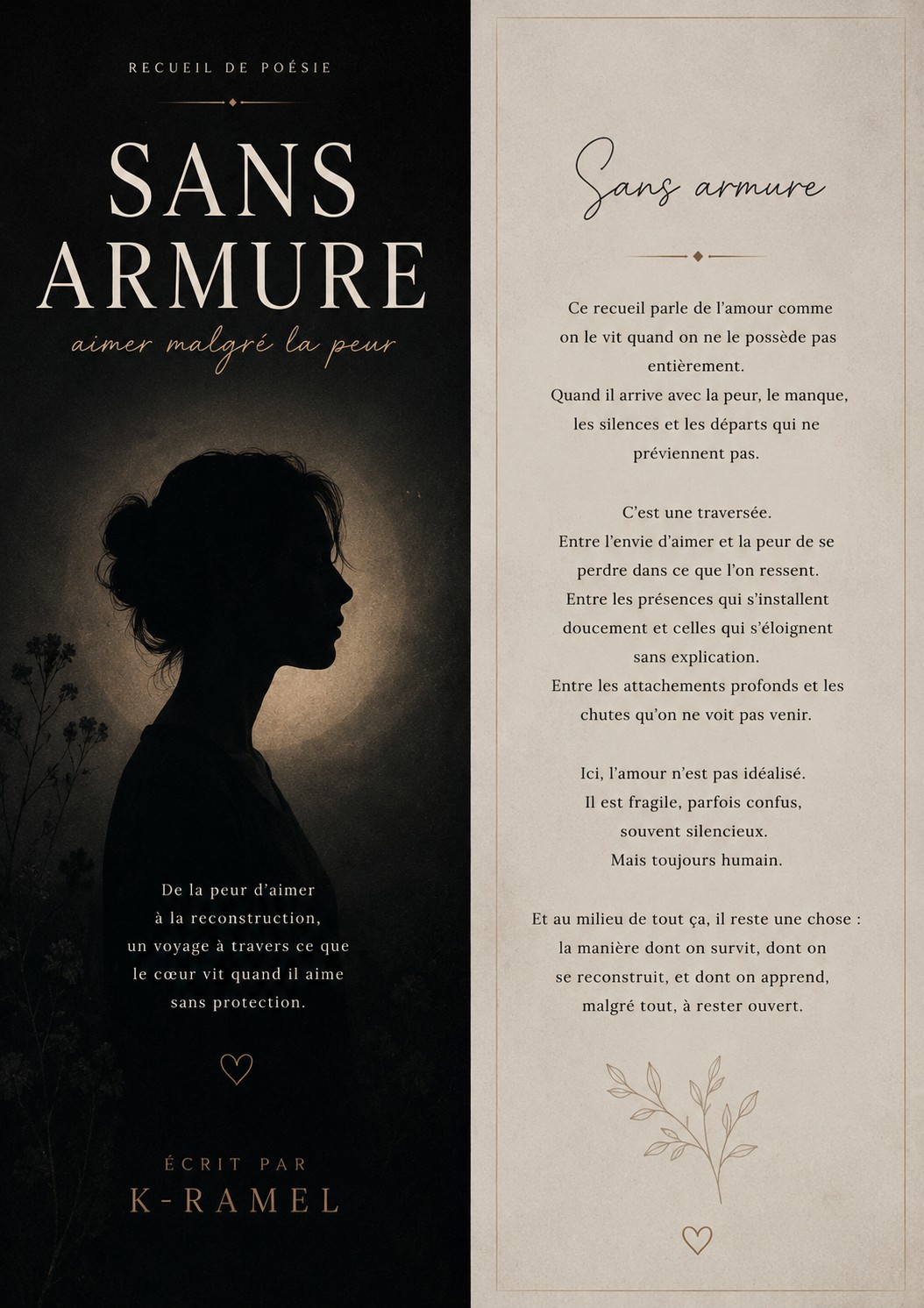 Sans armure 

L’amour me fait peur parfois. Parce qu’il demande de se montrer…