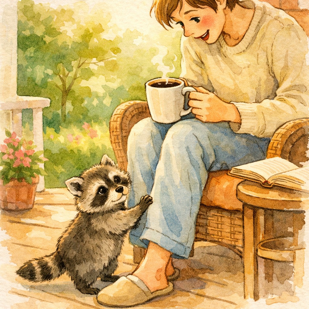 Baby raccoon