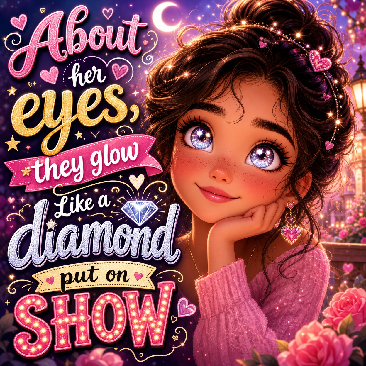 Sunlight in her eyes

In her eyes , you see 
In her eyes , I agree
A different…