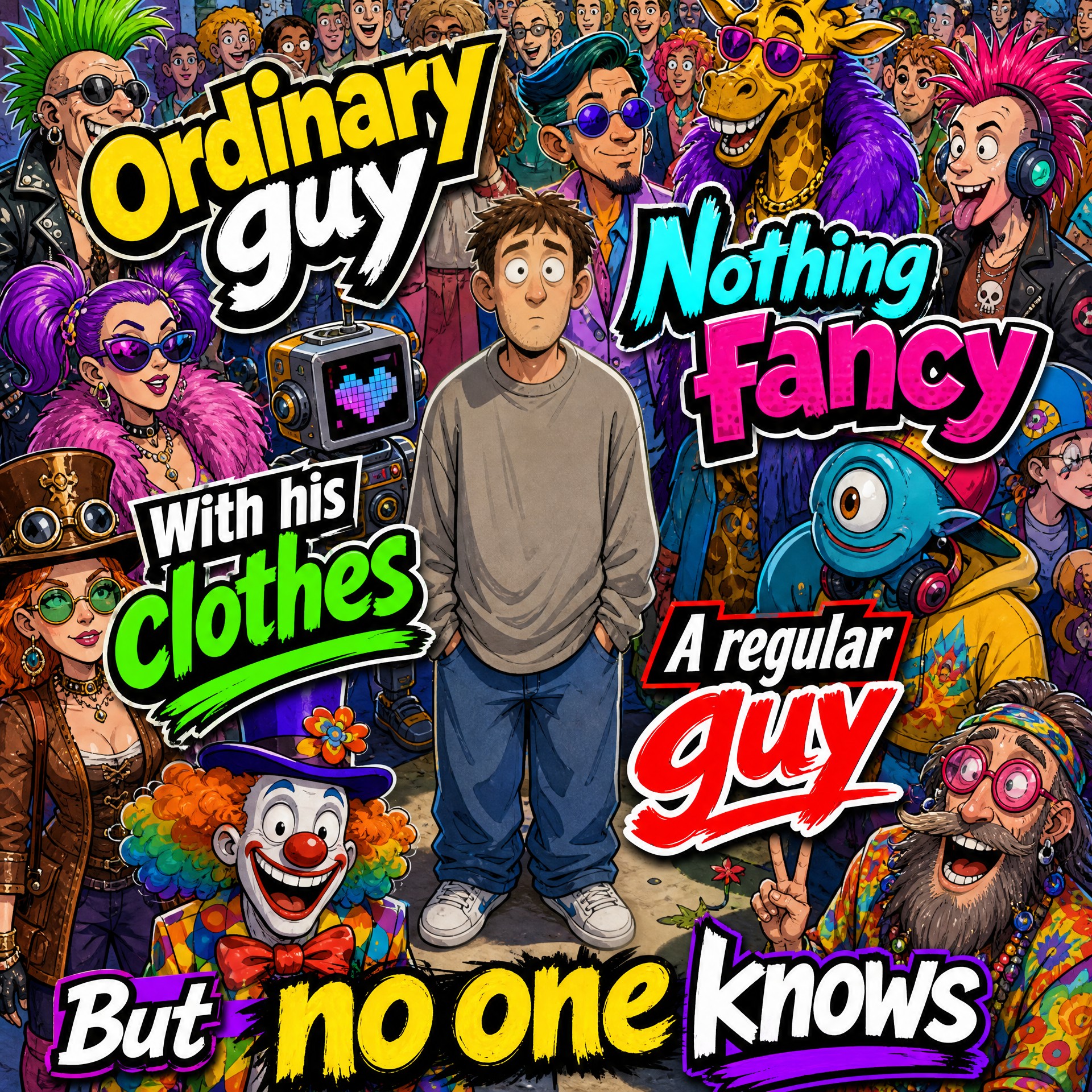 Ordinary guy

Nothing fancy
With his clothes
A regular guy
But no one…
