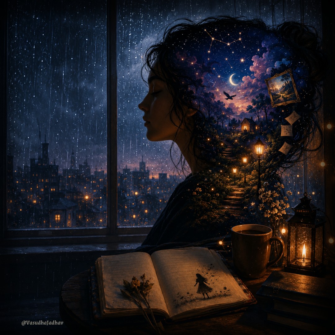 Where magic begins...

A close call whispers in my ear,
Telling me to run…