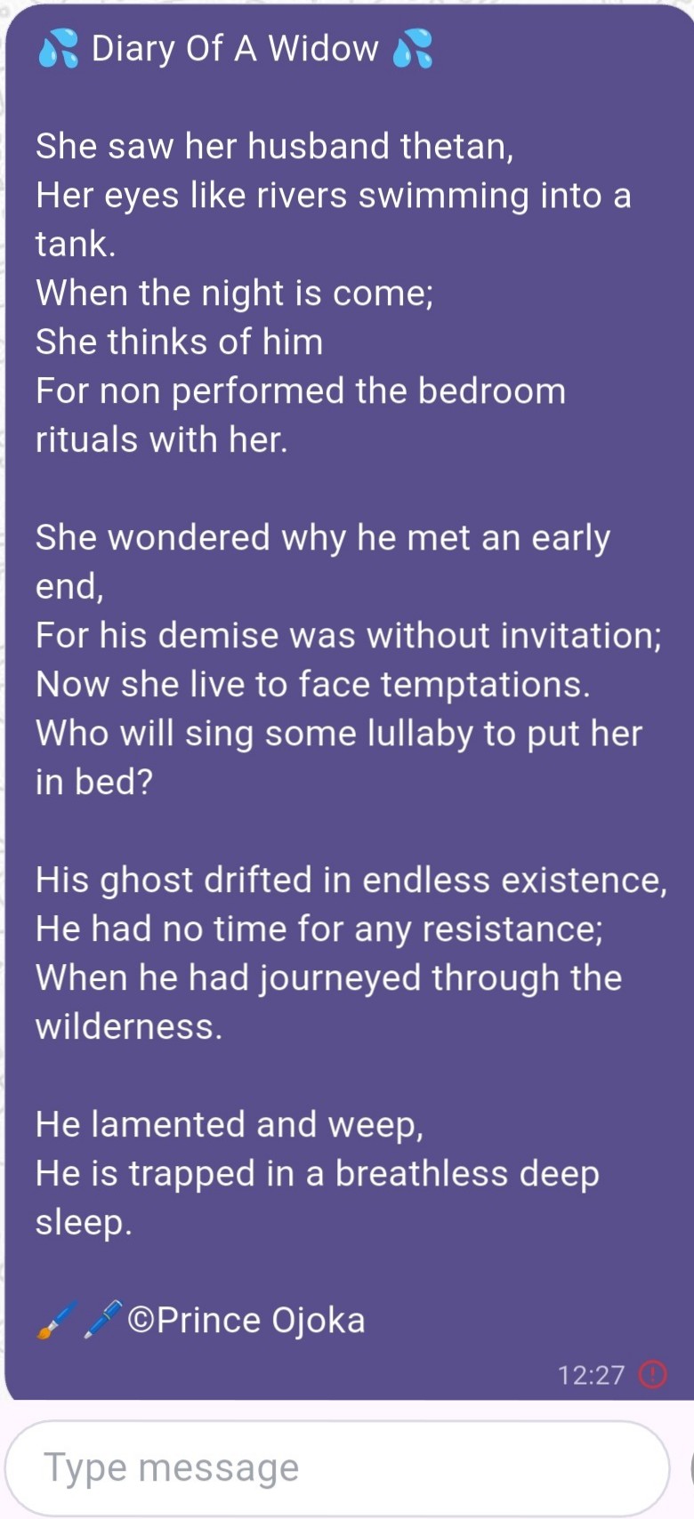 DIARY OF A WIDOW