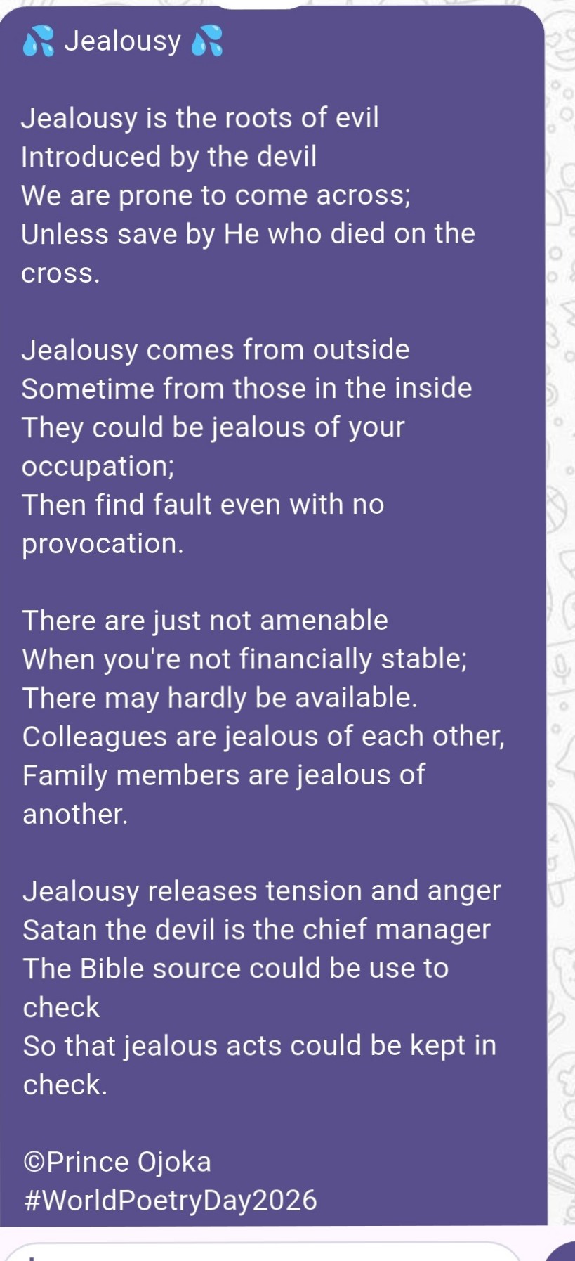 JEALOUSY