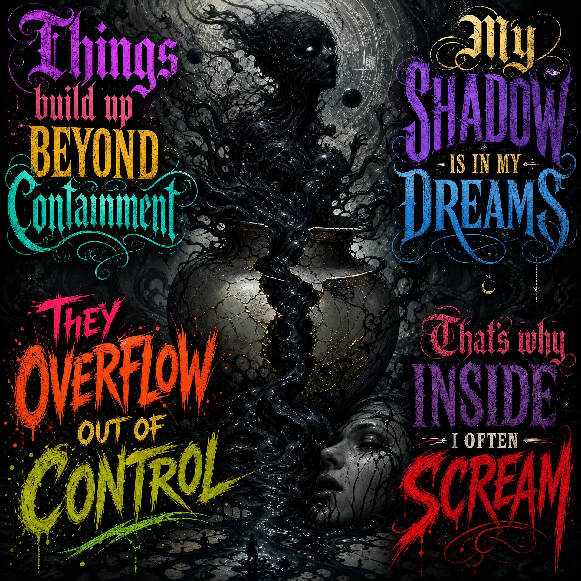 My shadow is mean

Things build up beyond containment
My shadow is in my…