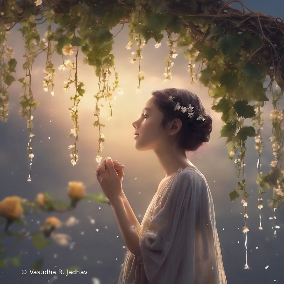 Where Hope Blooms...

A hope is born when skies are dim,
A faint star flickers…