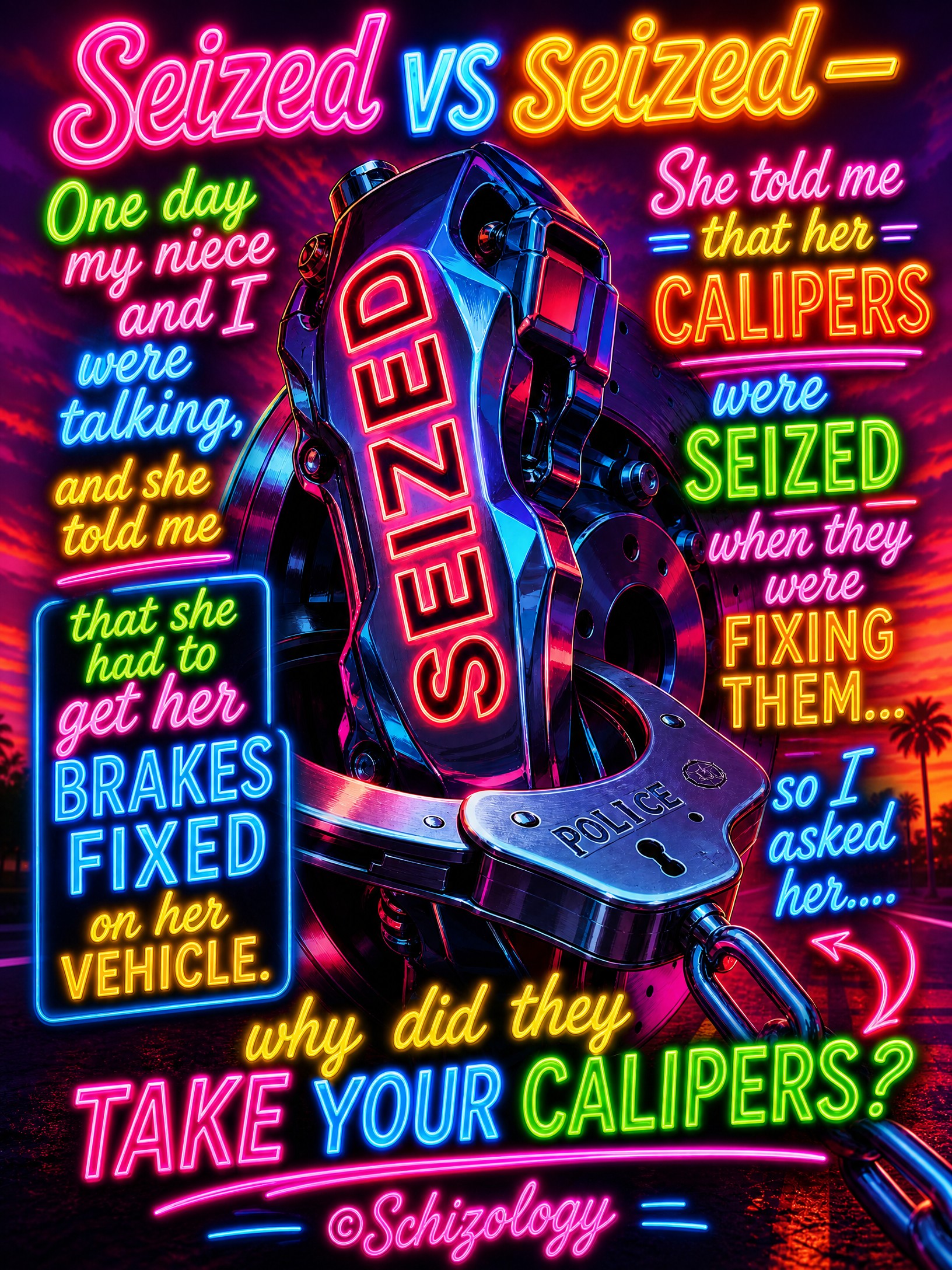 Seized vs seized

One day my niece and I were talking , and she told me that…