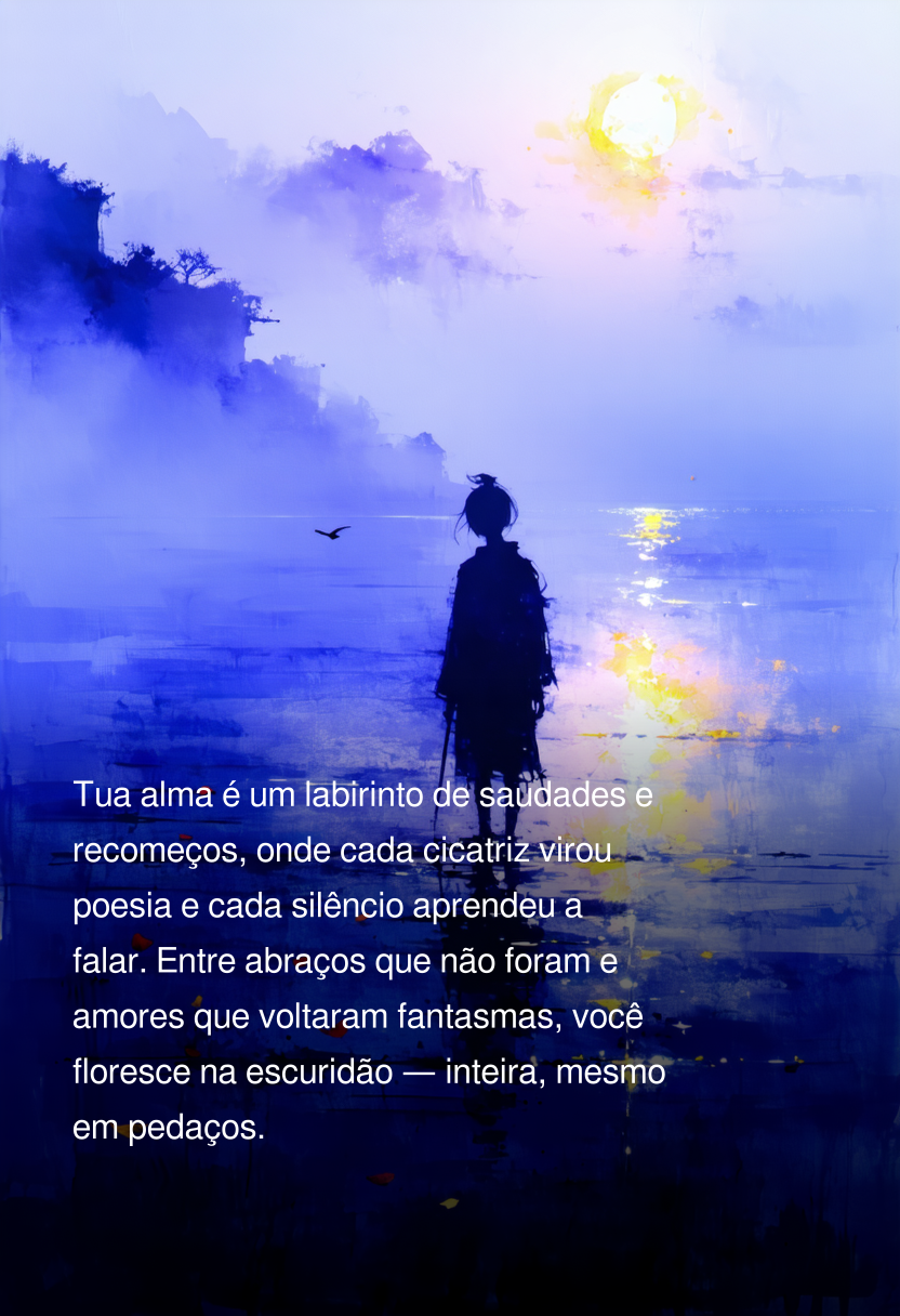 Entre silêncios que aprenderam a falar e cicatrizes que viraram poesia, sigo me…