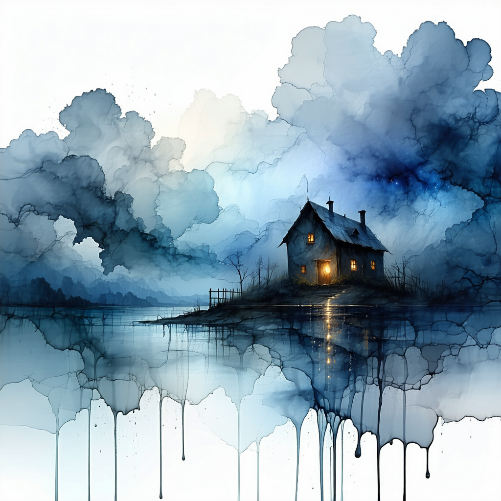 *THE CRAWLING CLOUD*

I awoke one morning to behold the rain outside, 
The…