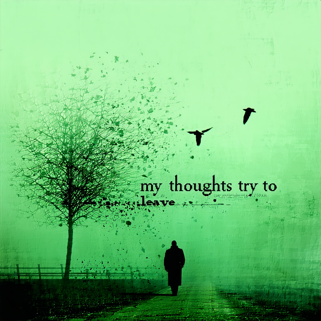 my thoughts try to leave 
but I want them safe
So they take flight 
Fly away…
