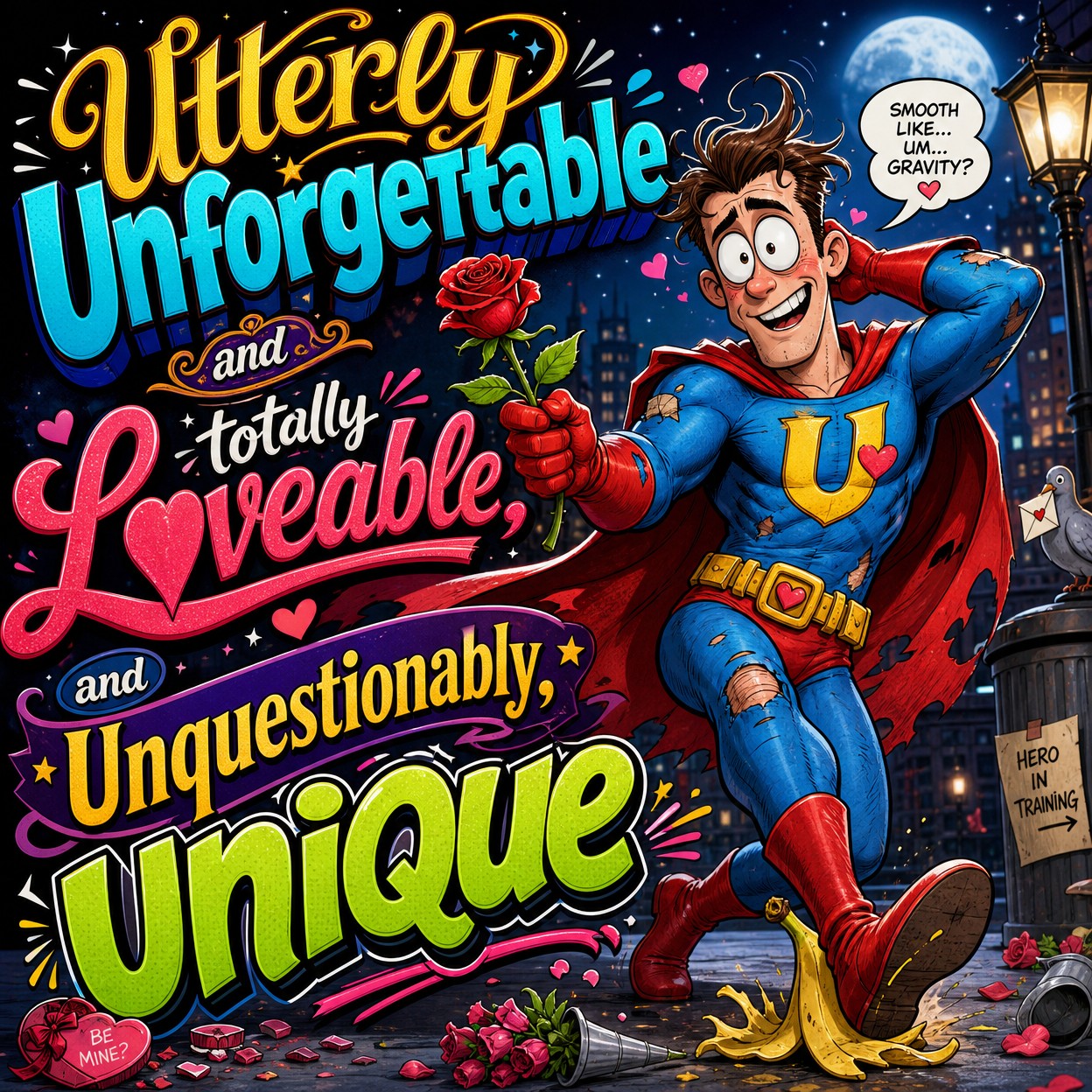 Sweet

Utterly
Unforgettable and totally
Loveable, and
Unquestionably…