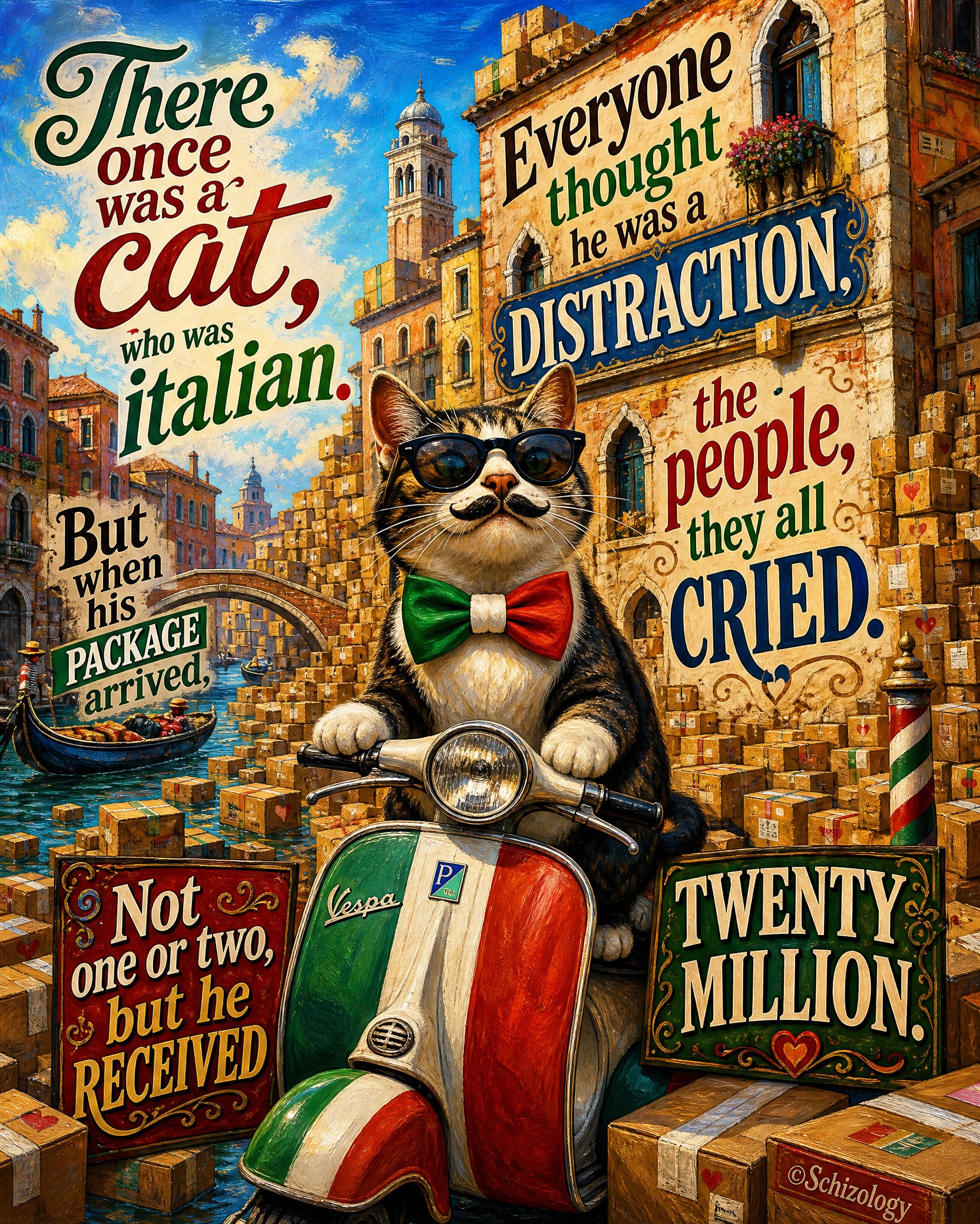 There once was a cat

There once was a cat , who was italian
Everyone thought…