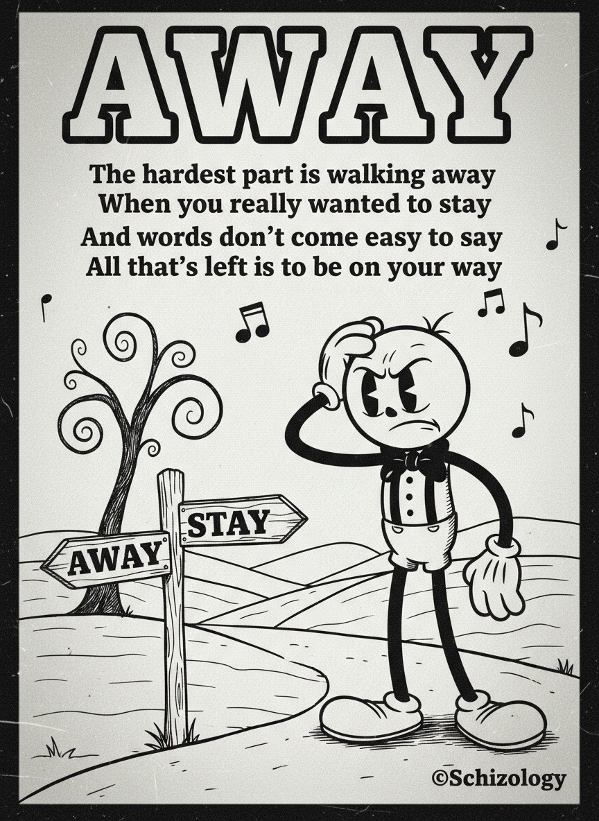 Away

The hardest part is walking away
When you really wanted to stay
And words…