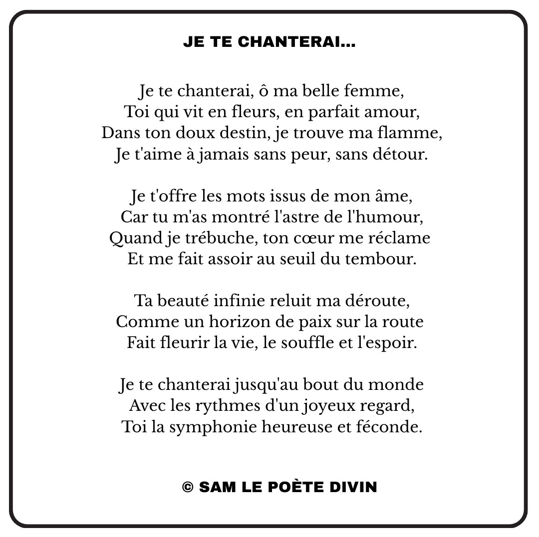 Je te chanterai #Amour