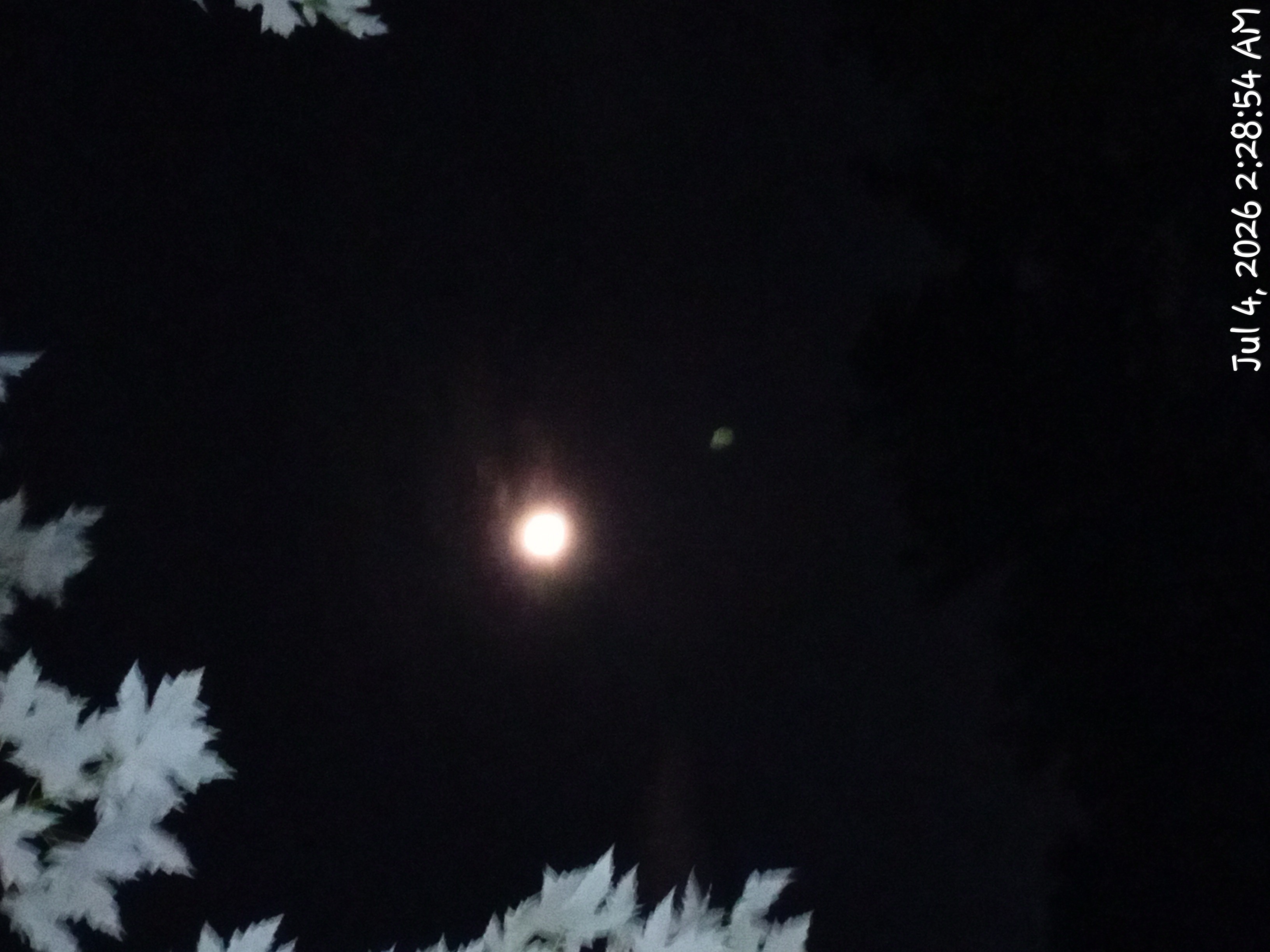 Moon Saturday, July 4th, 2026 

The moon is shining so bright
The moon is shown…