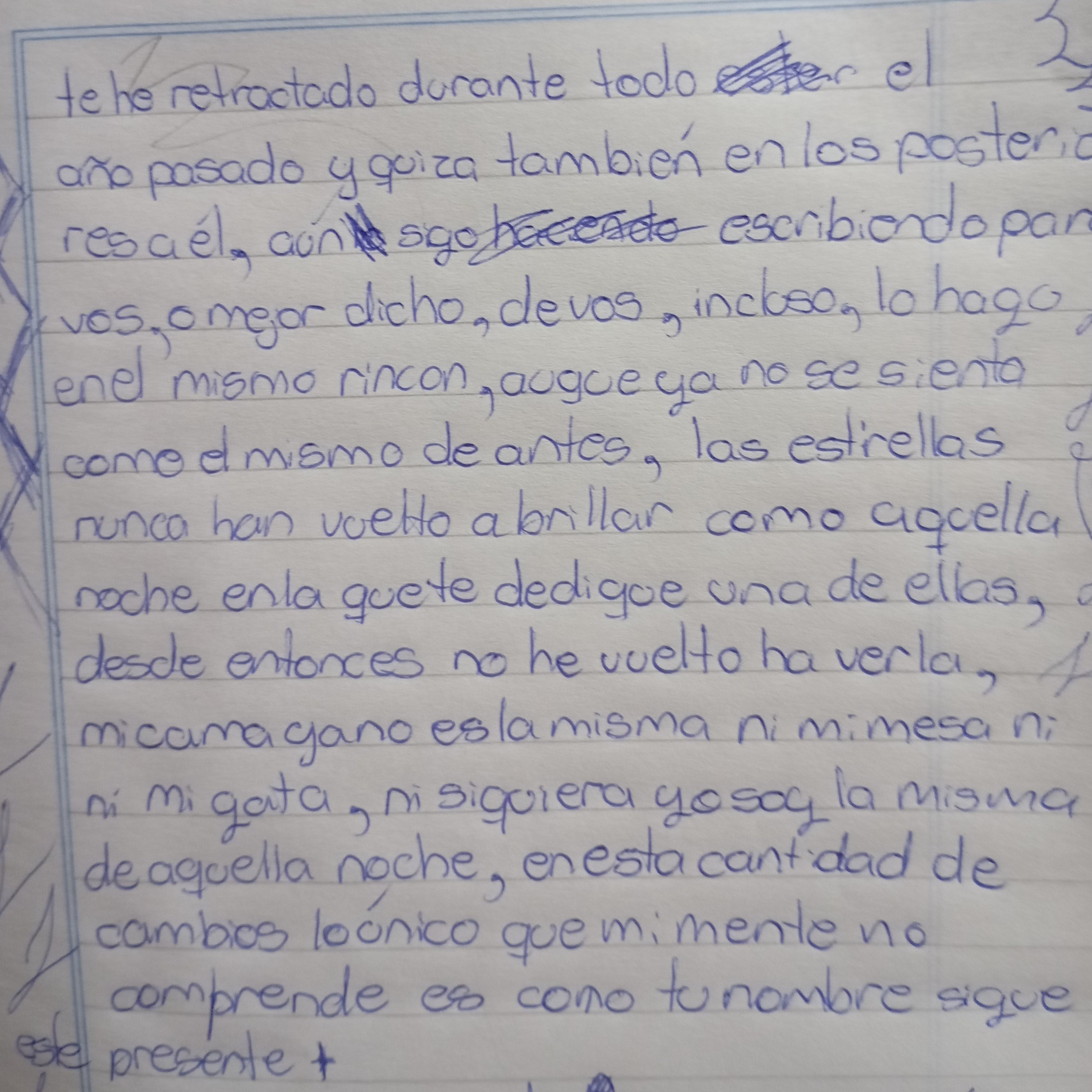 Te he retratado durante todo el año pasado,
y quizás también en los posteriores…