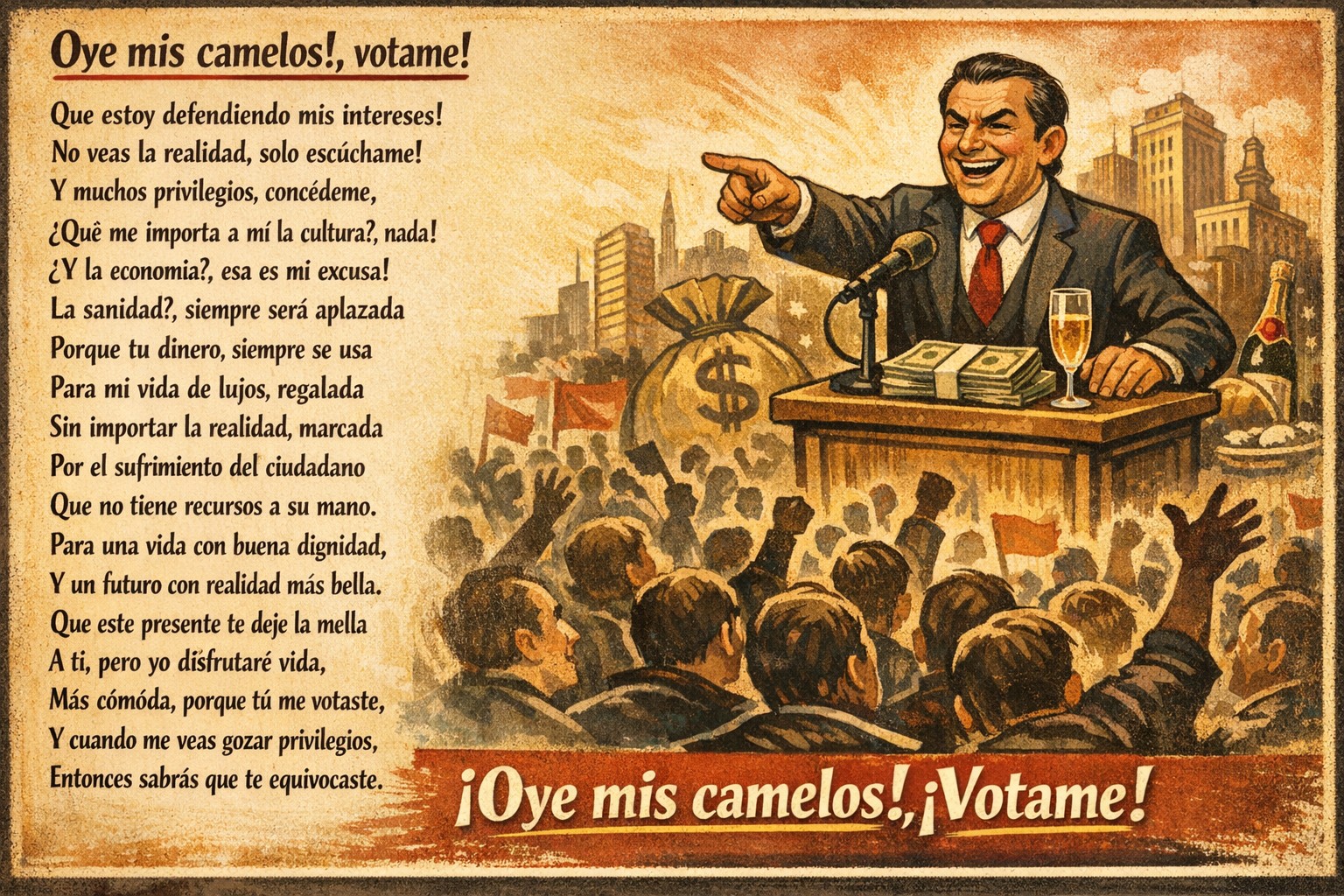 Allá va un poema crítico
