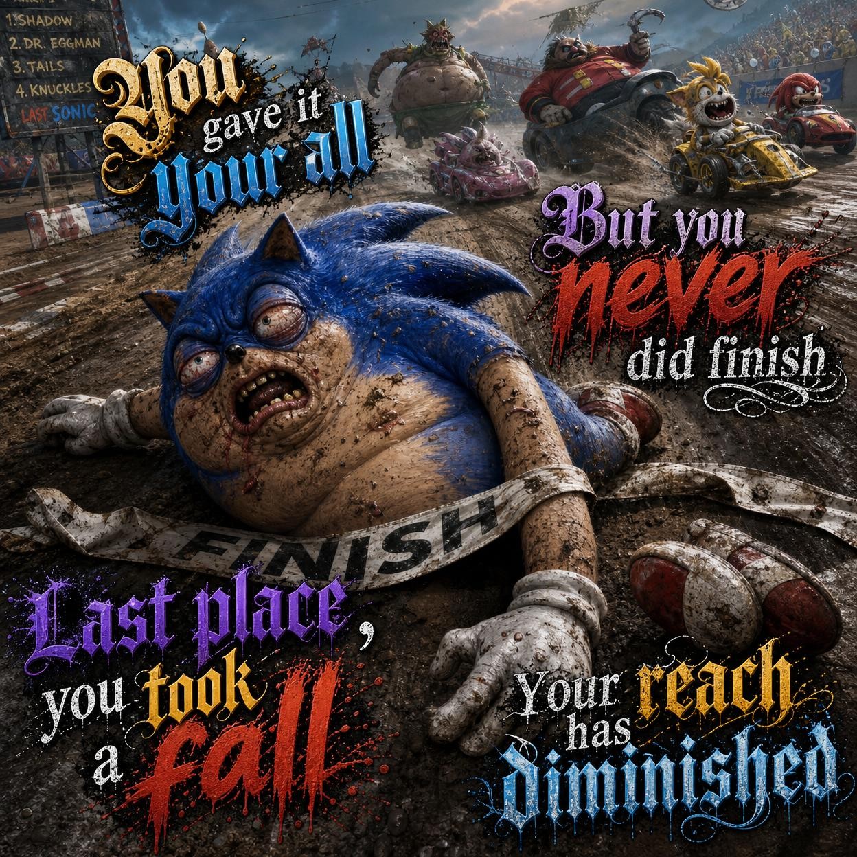 Missed the mark

You gave it your best
But you never thought
You never would…