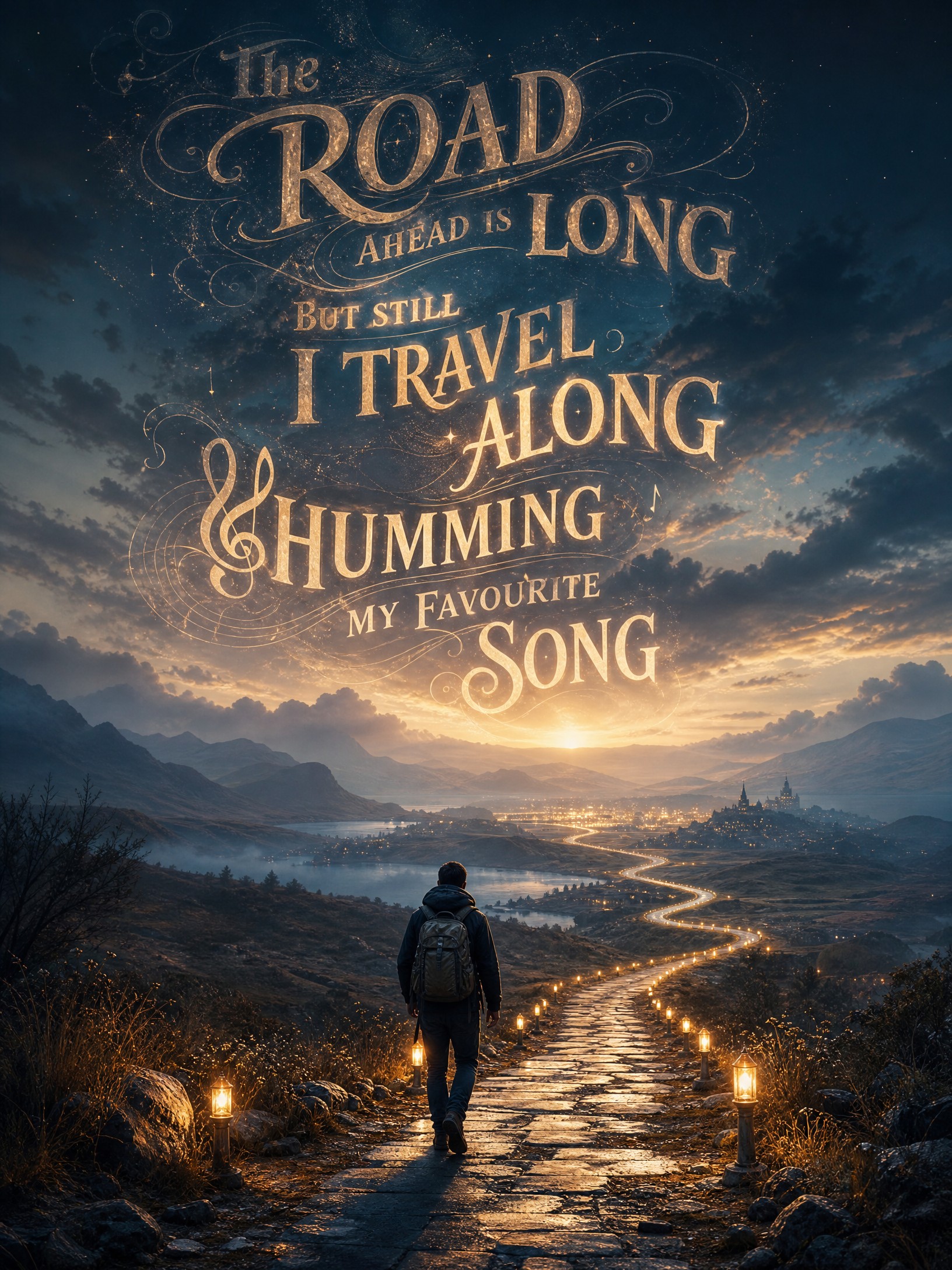 Lonely road (sorry for the bad poem )

The road ahead is long
But still I…
